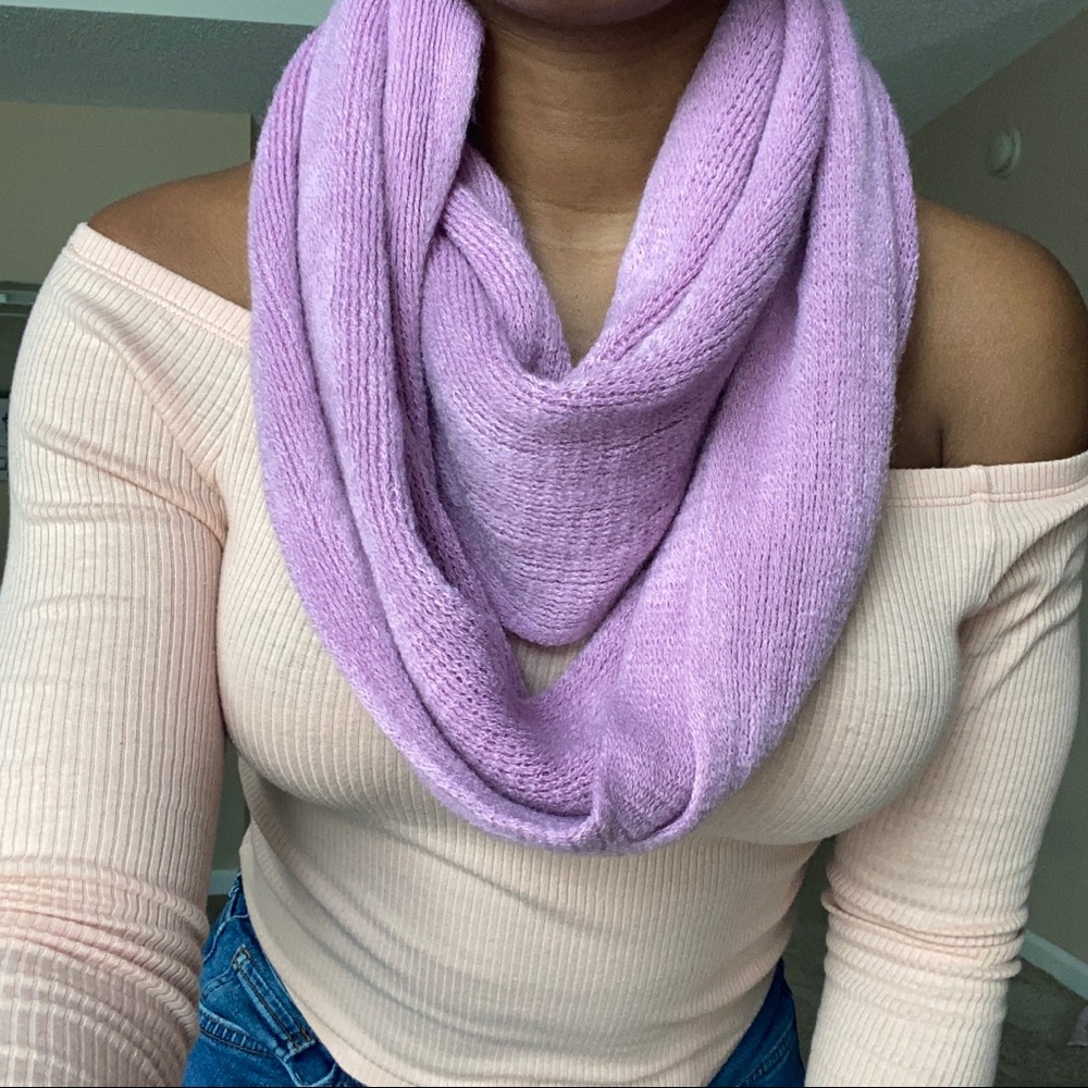 Purple infinity scarf